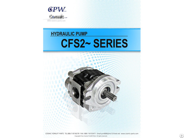 Cosmic Forklift Parts On Sale 345 Cpw Hydraulic Pump Cfs2 Series Catalogue Size