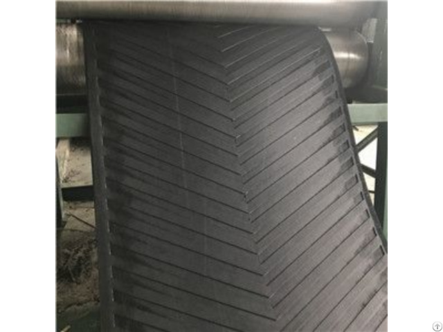 Product 630 3 6 2 Black Depth Chevron Patterned Conveyer Belt For Stone Crusher