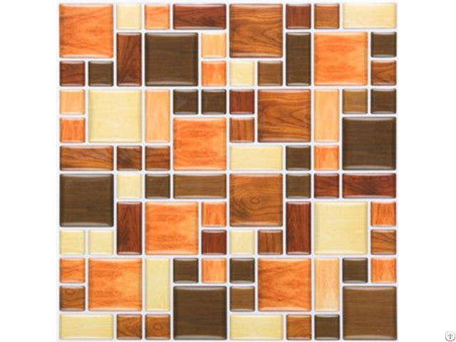 Vegetable Pattern Glass Mosaic Plastic Tile