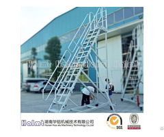 4m Industrial Aluminum Platform Ladder With Wheels