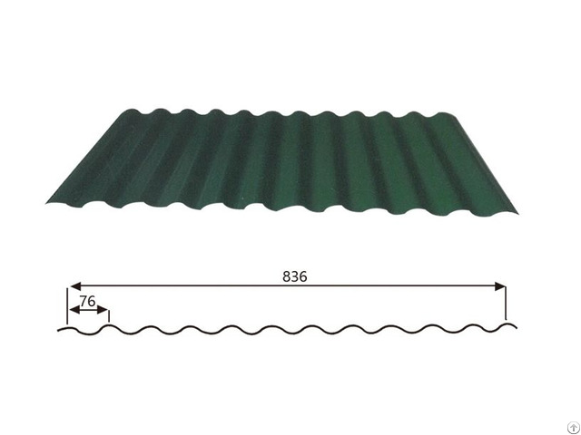 Corrugated Steel Roofing Sheet Wave Style 17 76 836