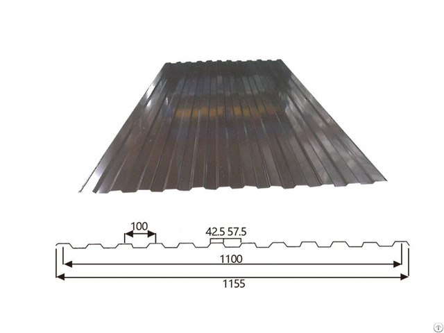 Corrugated Steel Roofing Sheet Trapezoid 10 100 1100