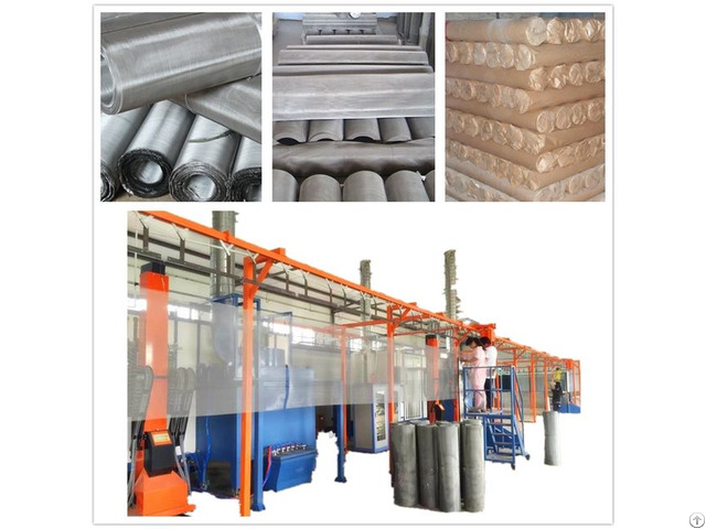 Wire Mesh Powder Coating Line Plant Equipment Machine