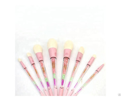 Vdl 8pcs Colorful Diamond Plastic Handle Synthetic Beauty Personalized Makeup Brush Set