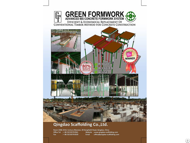 Steel And Aluminum Green Formwork With Early Stripping System For Slab Concrete