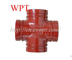 Fm Ul Ce Approved Equal Grooved Red Cross Ductile Iron Pipe Fittings Wpt Brand