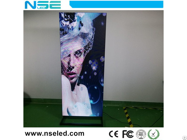 576x1920mm Super Slim Shopping Mall Video Indoor P3mm Digital Led Poster Screen