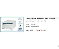 Tabletop Low Speed Centrifuge