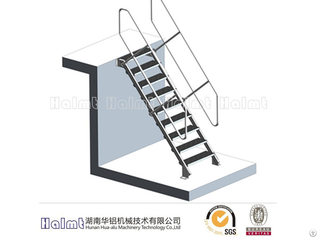 Aluminum Fixed Access Step Ladder For Industry