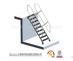 Aluminum Fixed Access Step Ladder For Industry