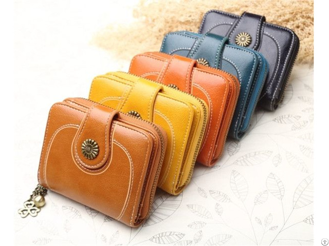 Women S Leather Secure Spacious Cute Ladies Zipper Card Wallet Small Purse