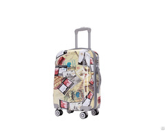 China Cheap Good Quality Fashionable Abs And Polycarbonate Trolley Luggage With Full Printing