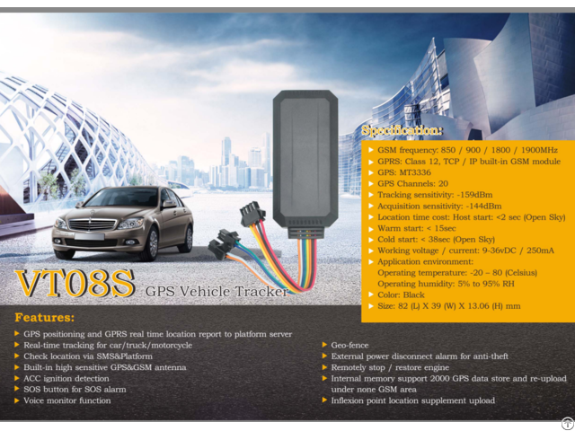 Vt08t Gps Vehicle Tracker