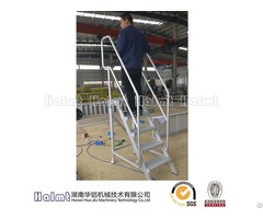 Stationary Aluminium Steps With Handrails