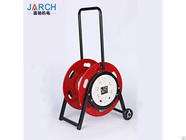 Retractable Hose Reel 2 Wheel Car Type 5 Cores Cord Reels