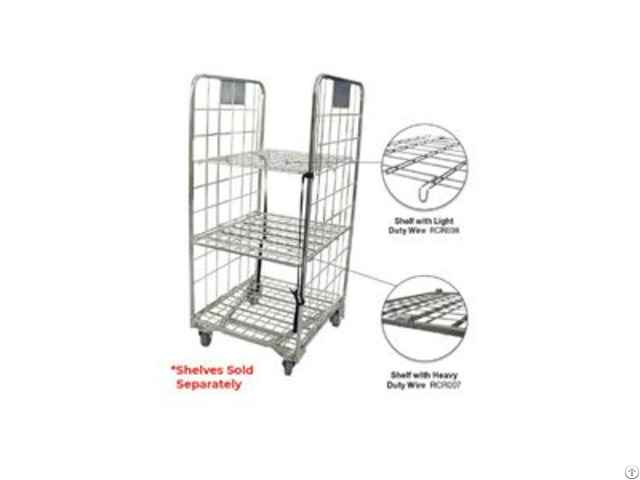 Two Side Collapsible Warehouse Logistics Trolley