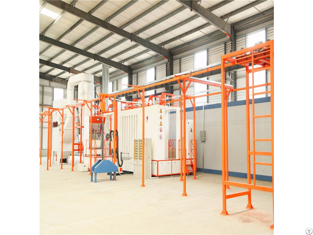 Professional Electrostatic Powder Coating System With High Strength Conveyor Transport