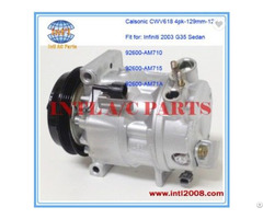 A C Compressor Calsonic Cwv618 Fit For Infiniti 2003 G35 Sedan