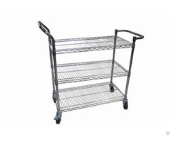 Factory Price Stainless Steel Trolley Esd Turnover Cart Storage Shelf Manufacture