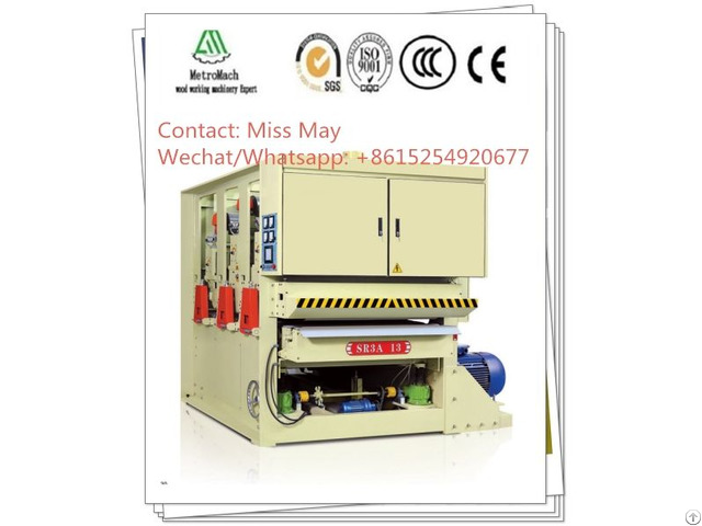 Three Heads Wide Belt Sander Machine For Making Plywood Particle Board