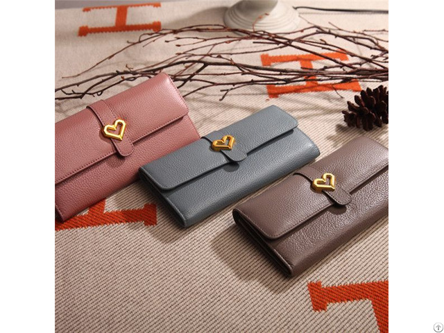 Factory Supply Customized Women Pu Leather Long Purses Wallet Leathers Purse