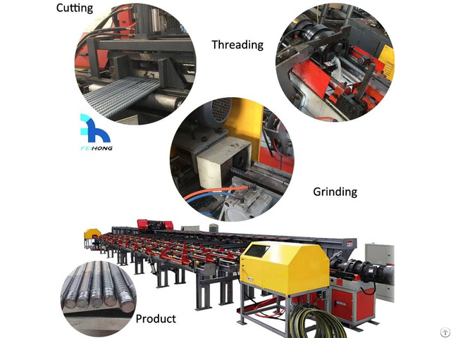 Cnc Deformed Steel Bar Sawing And Threading Line