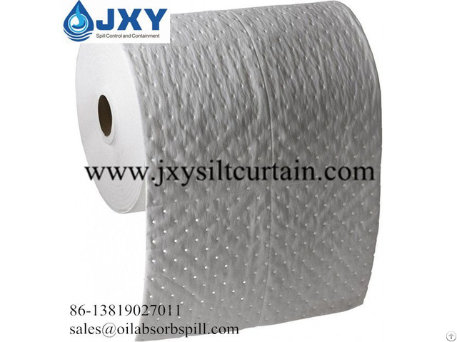 Dimpled And Perforated Oil Absorbent Roll