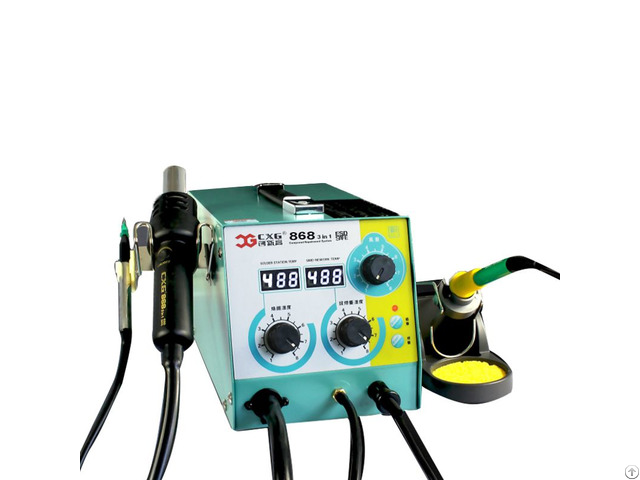 Digital Display Hot Air Heat Gun Smd Rework Desoldering Station Cxg802