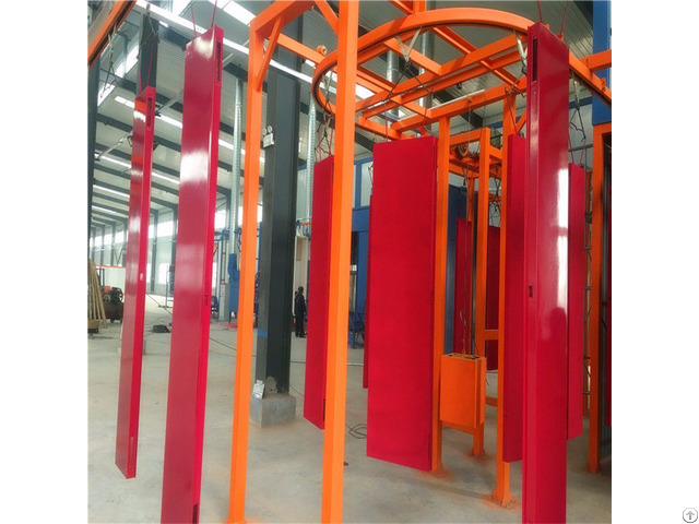 Hot Sale Metal Door Frame Powder Spray Painting Booth With Mono Cyclone System