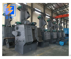 Tumblast Belt Rubber Track Shot Blasting Machine For Small Foundry Parts