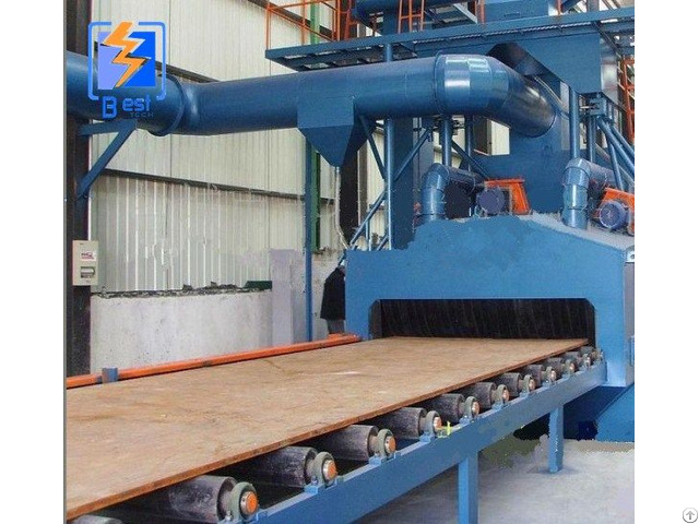 Roller Conveyor Type Paint Remover Machine For Steel H Beams