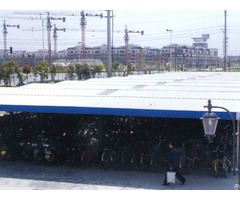 Steel Single Big Span Split Across The Bike Shed Waterproof Storage