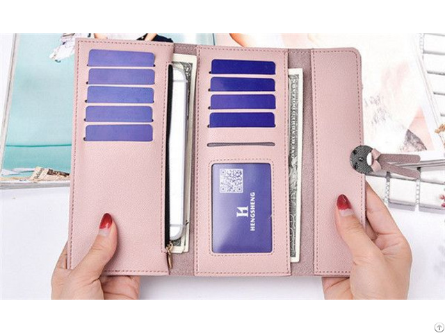 Customized Logo Waterproof Pu Leather Purses Wallet