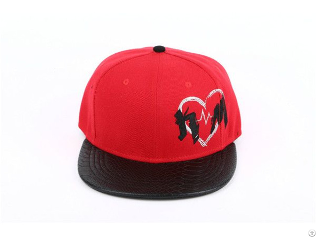 Hip Hop Sport Cap With Pu Brim 6 Panel