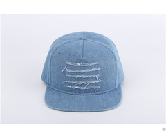 Blank Cowboy Fabric Washed Tattered Baseball Cap