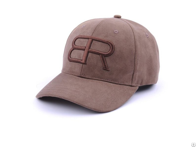 Hot Sale 3d Embroidery Suede Baseball Cap