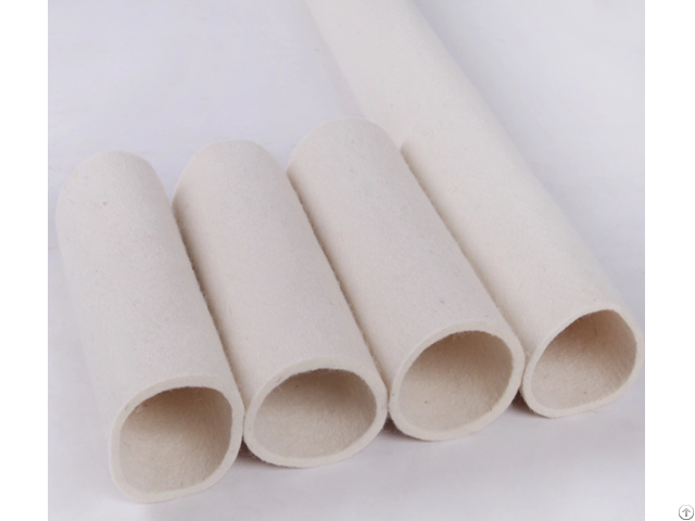 White Heat Resistant Nomex Felt Tube Special For Cooling Table Equipment