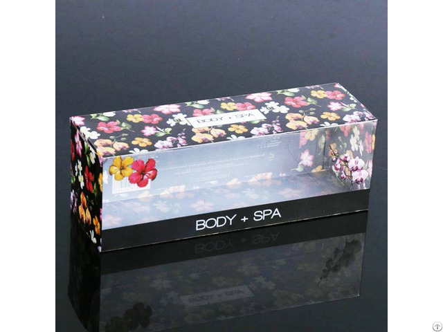 Custom Folding Clear Printing Pvc Plastic Gift Box For Cosmetic Packaging