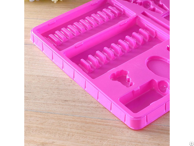 Custom Pink Plastic Blister Inserts Tray For Stationery Packaging