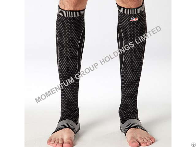 Black Knitted Leg Ankle Support