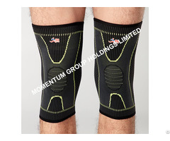 Grey And Green Knitted Knee Support