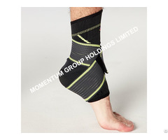 Gray And Green Pressure Knitted Ankle Support