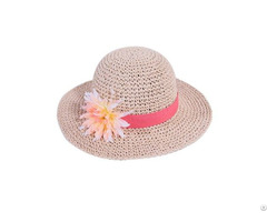 100 Percent Hand Crochet Kids Paper Straw Floppy Hat