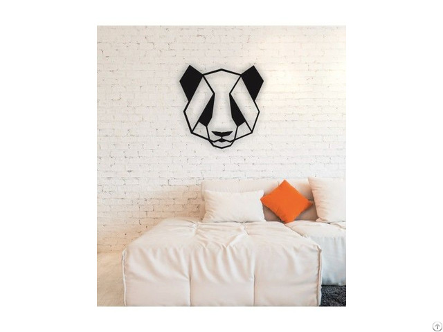 Linewallart Panda Metal Wall Art Portrait