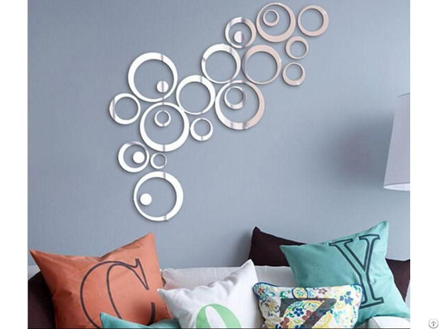 Home Decoration Diy Acrylic Rounds Dots Circles Mirror Surface Crystal Decal Wall Stickers