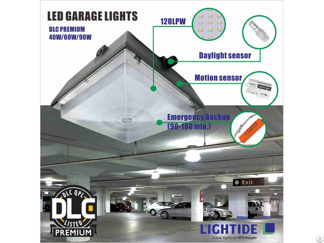 Dlc Premium 12x12 90w Led Canopy Lights With Motion Sensor And 5 Yrs Warranty