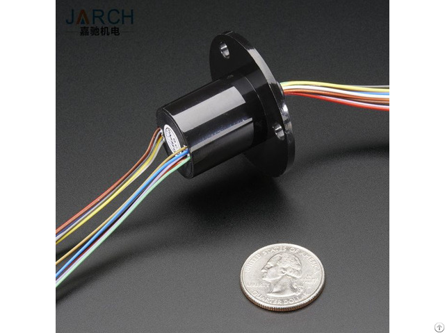 Slip Ring With Flange 22mm Diameter 12 Wires Max 240v 2a