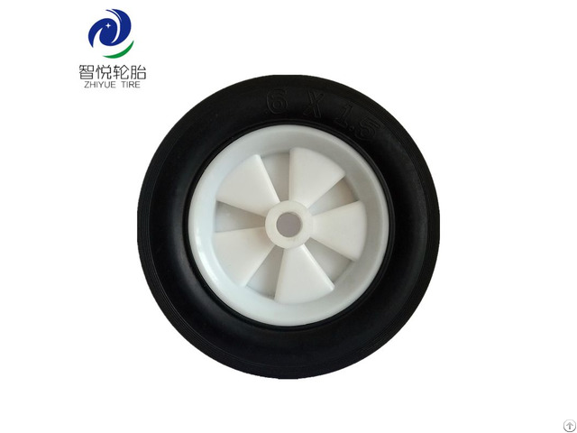 Hot Selling 6 Inch Solid Rubber Wheel For Air Compressor Hand Truck Bbq Grill