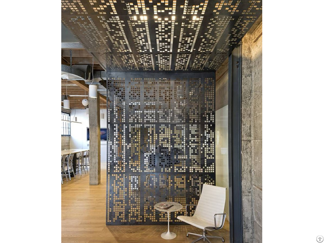 Perforated Metal Panels For Space Partition Wall Design