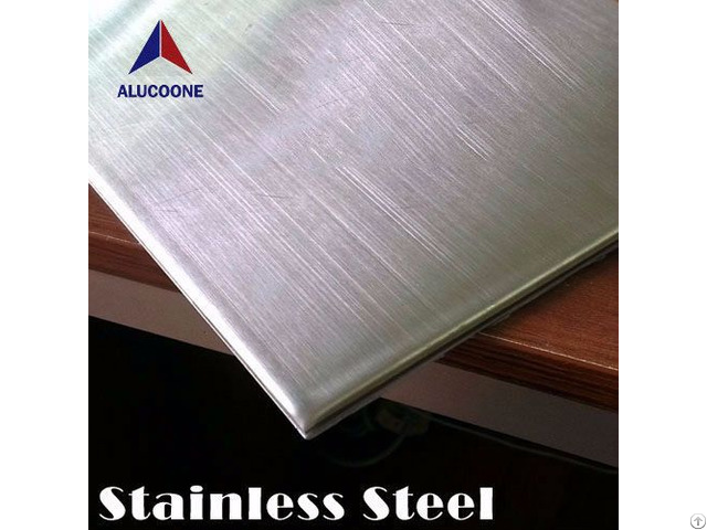 Alucoone Hairline Brush Brushed Emboss Polished Stainless Steel Composite Panel